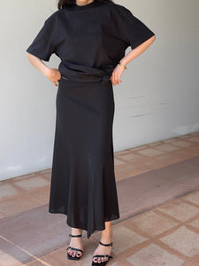 Black  asymmetric skirt