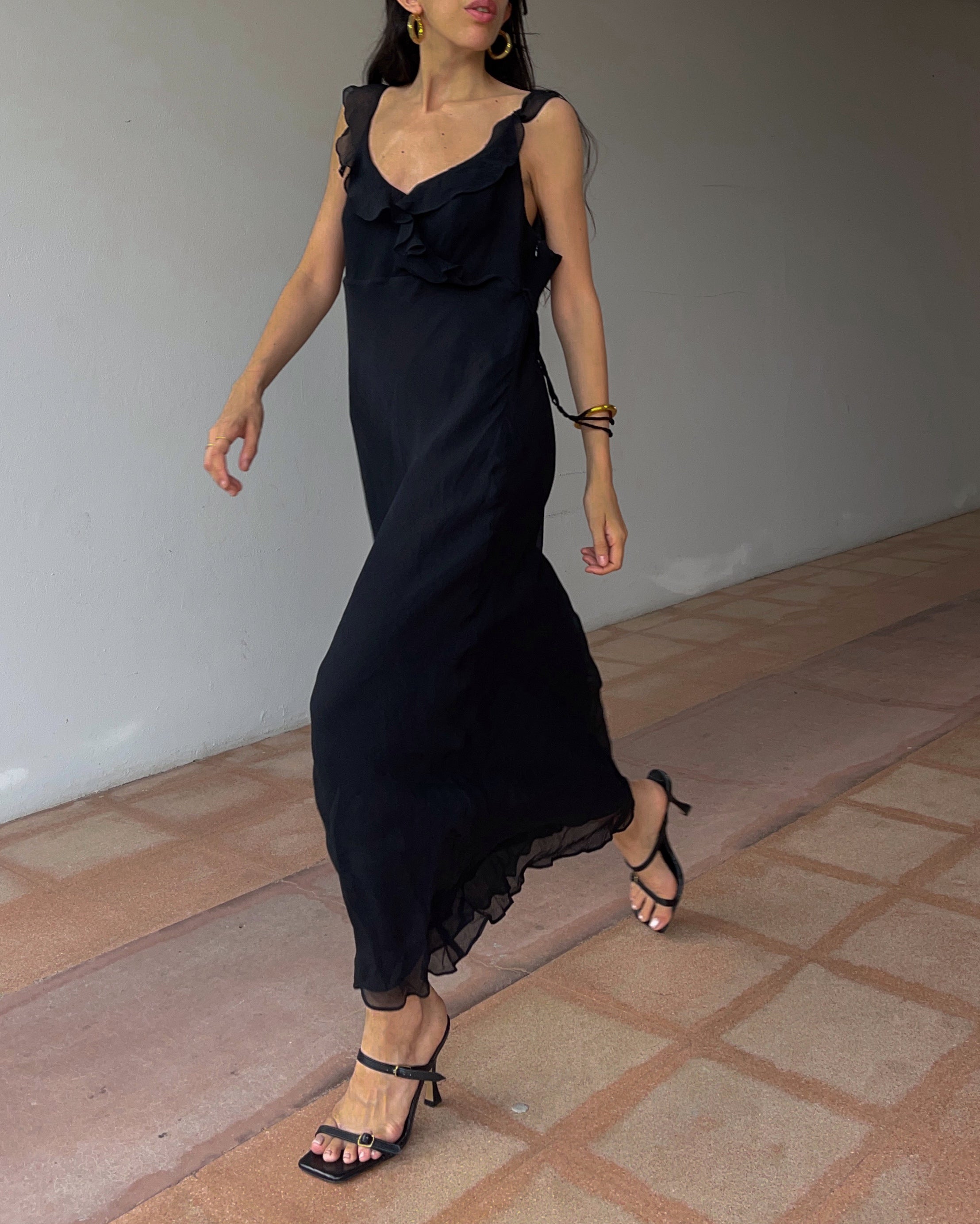 Silk black dress