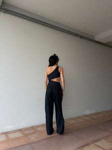 100 linen elasticated trousers