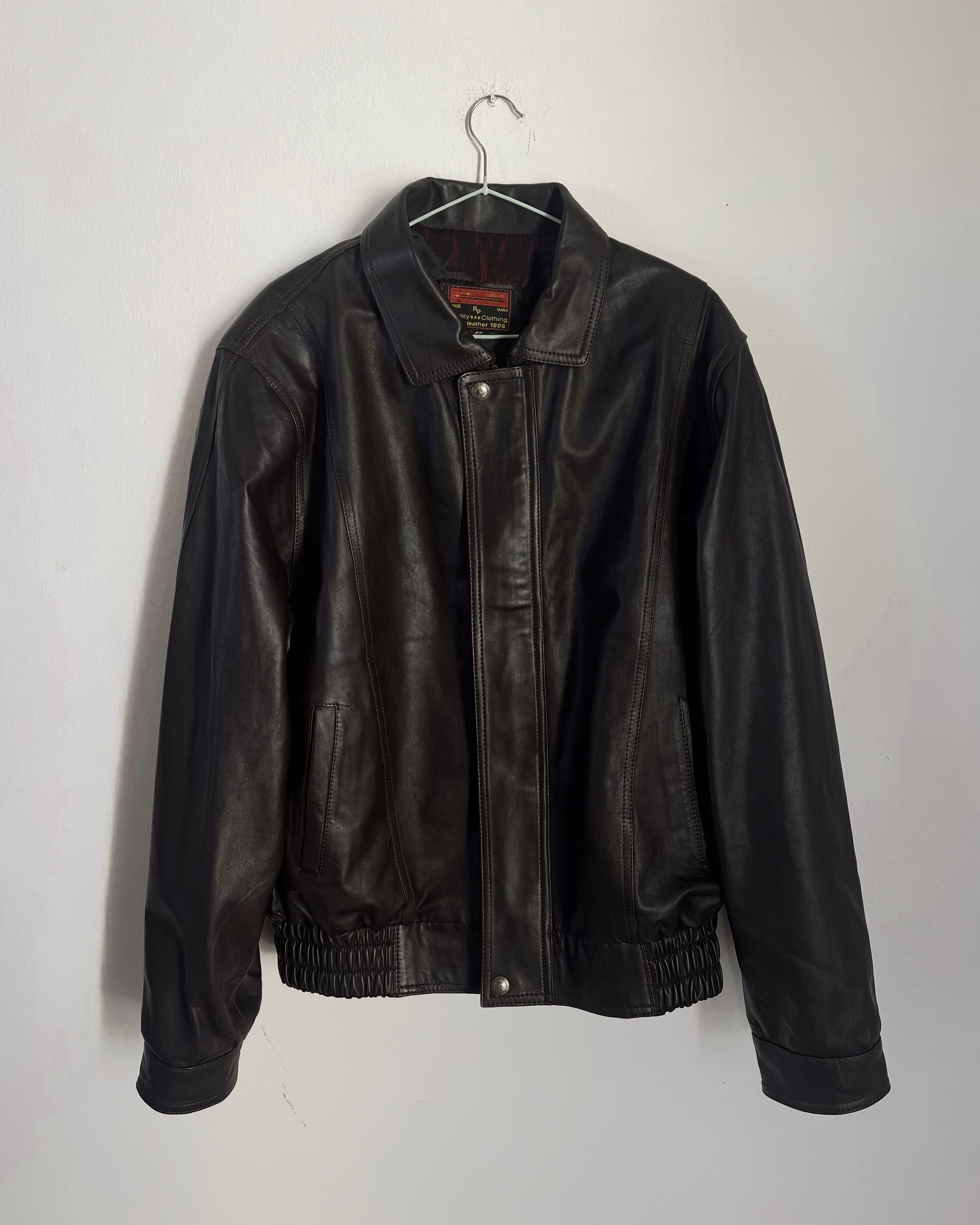 Nappa leather bomber jacket