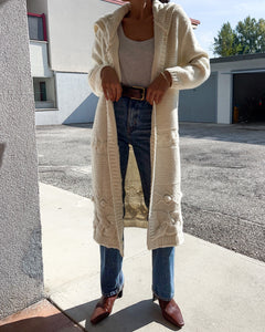 Wool blend maxi cardigan/ coat