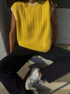 Ysl yellow wool vest