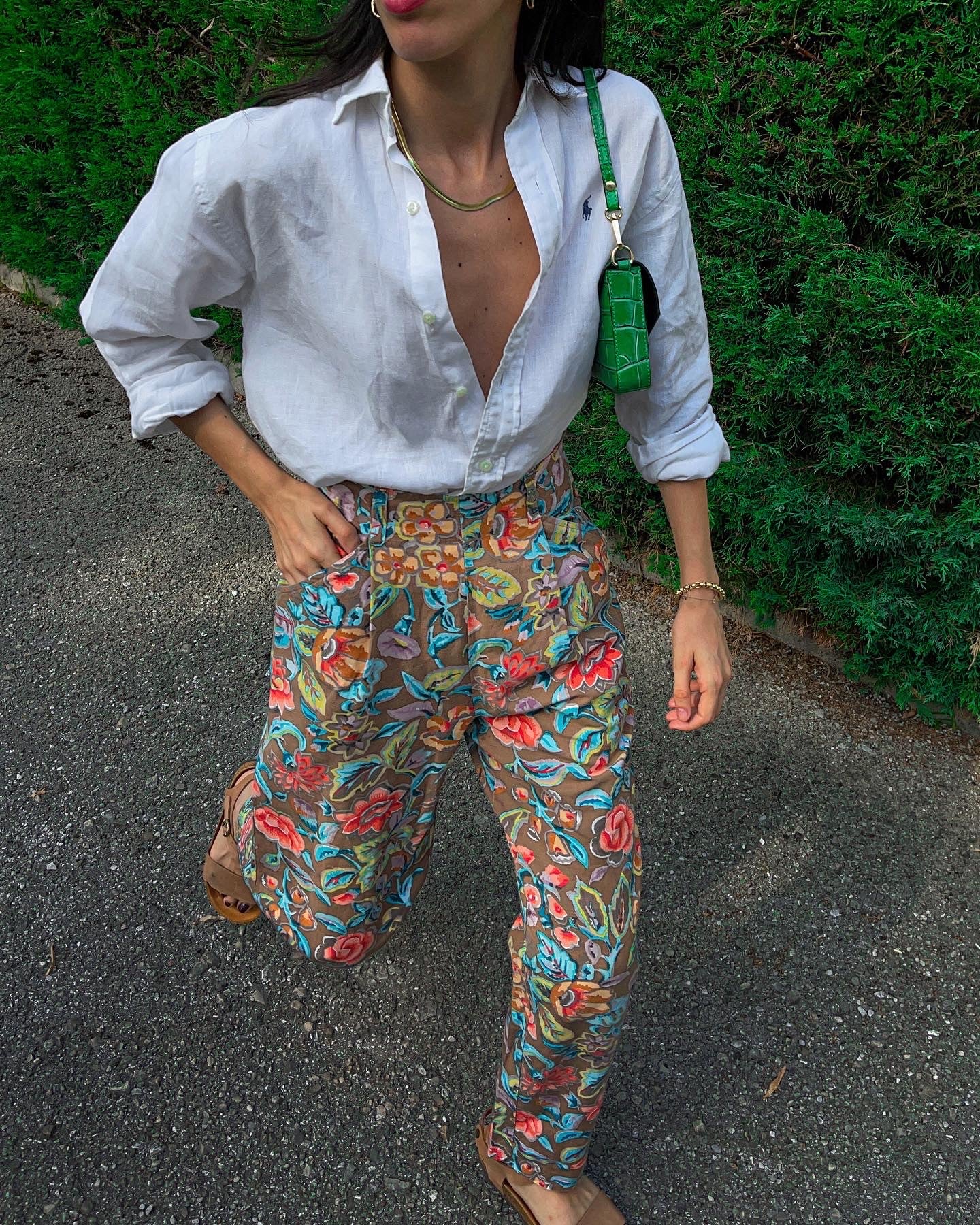 Funny but chic linen  trousers