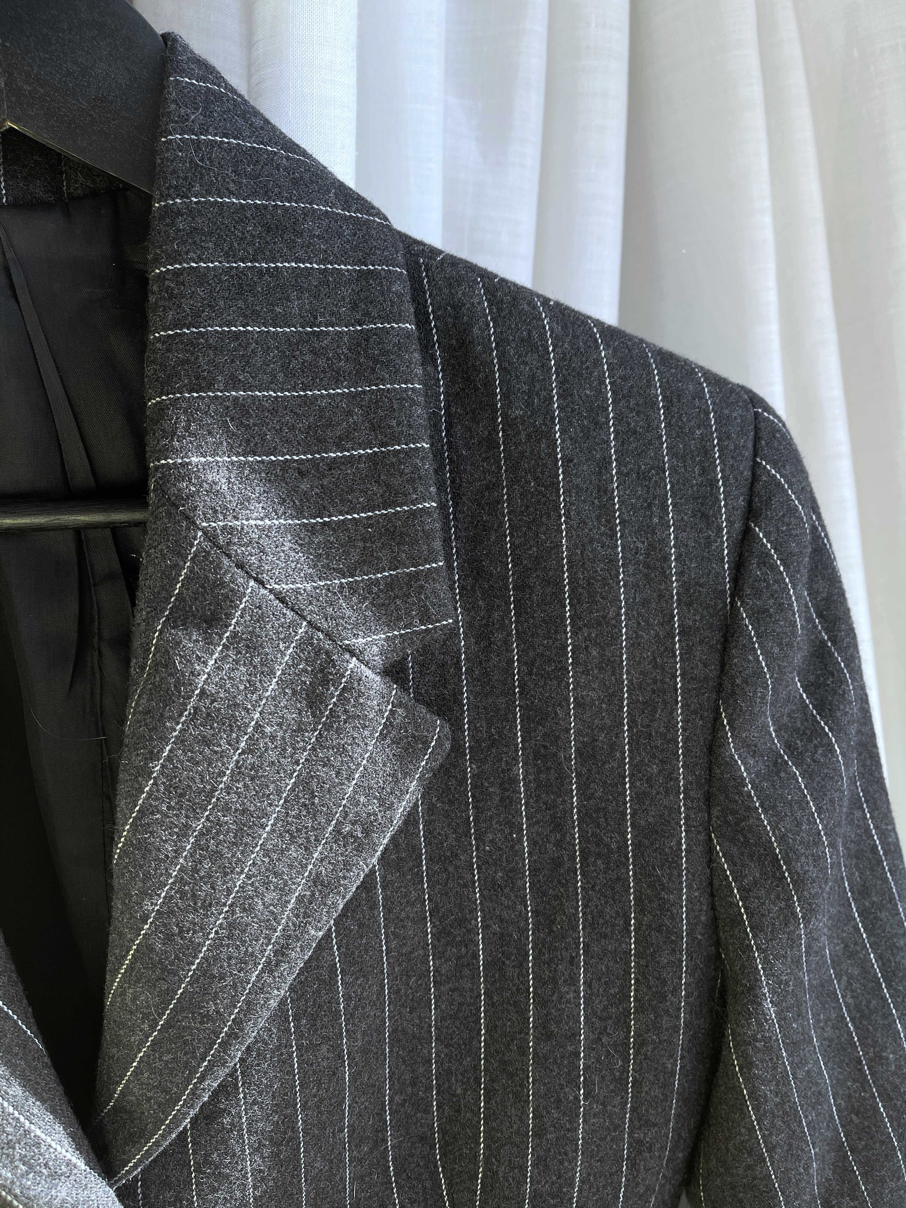 Gessato grey blazer