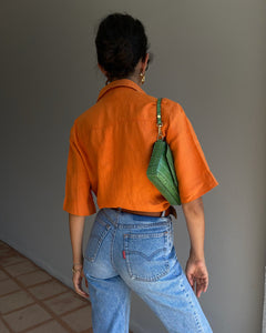 Orange boxy shirt