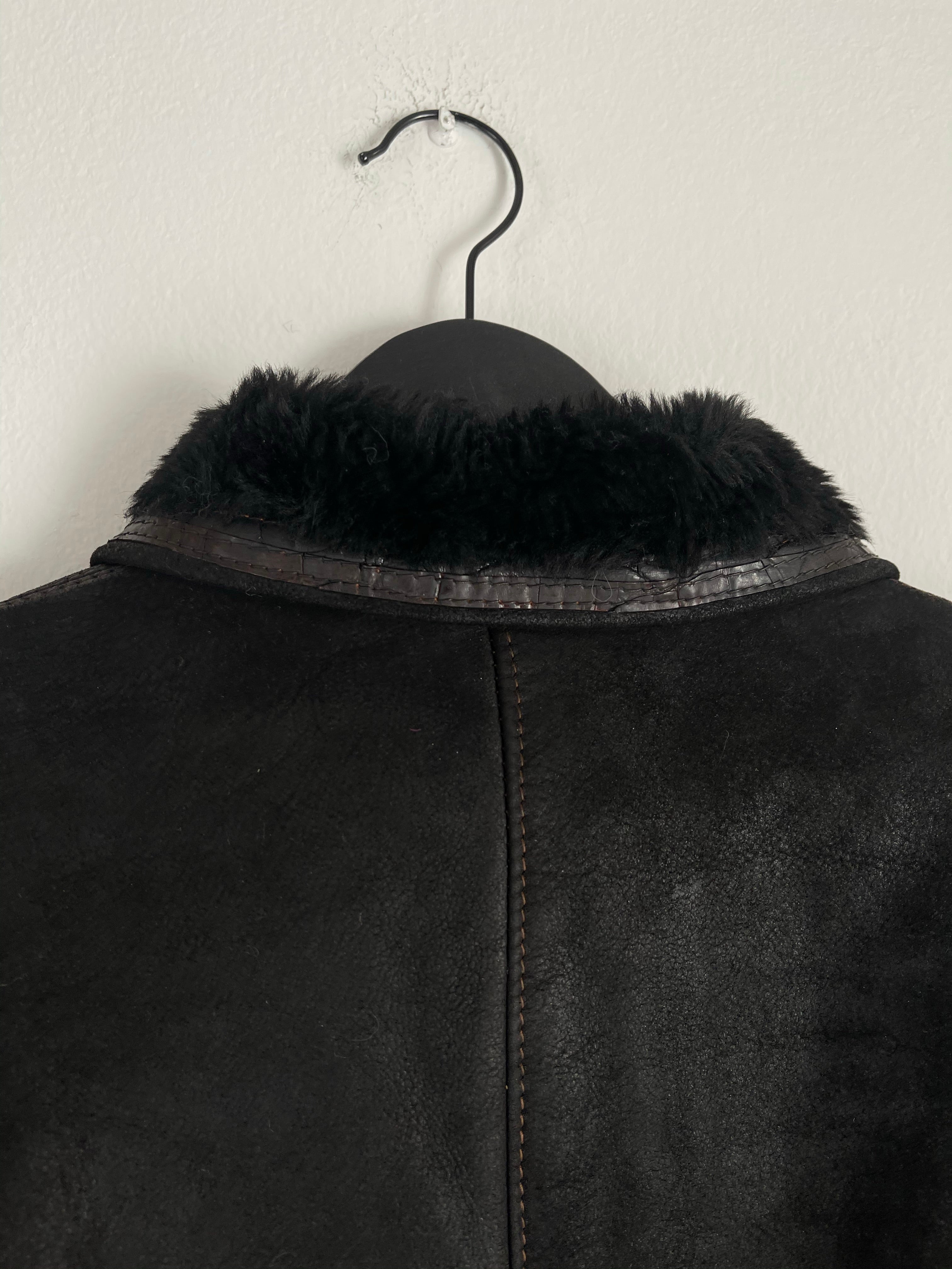 Black shearling jacket