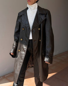 Chocolate Leather trench