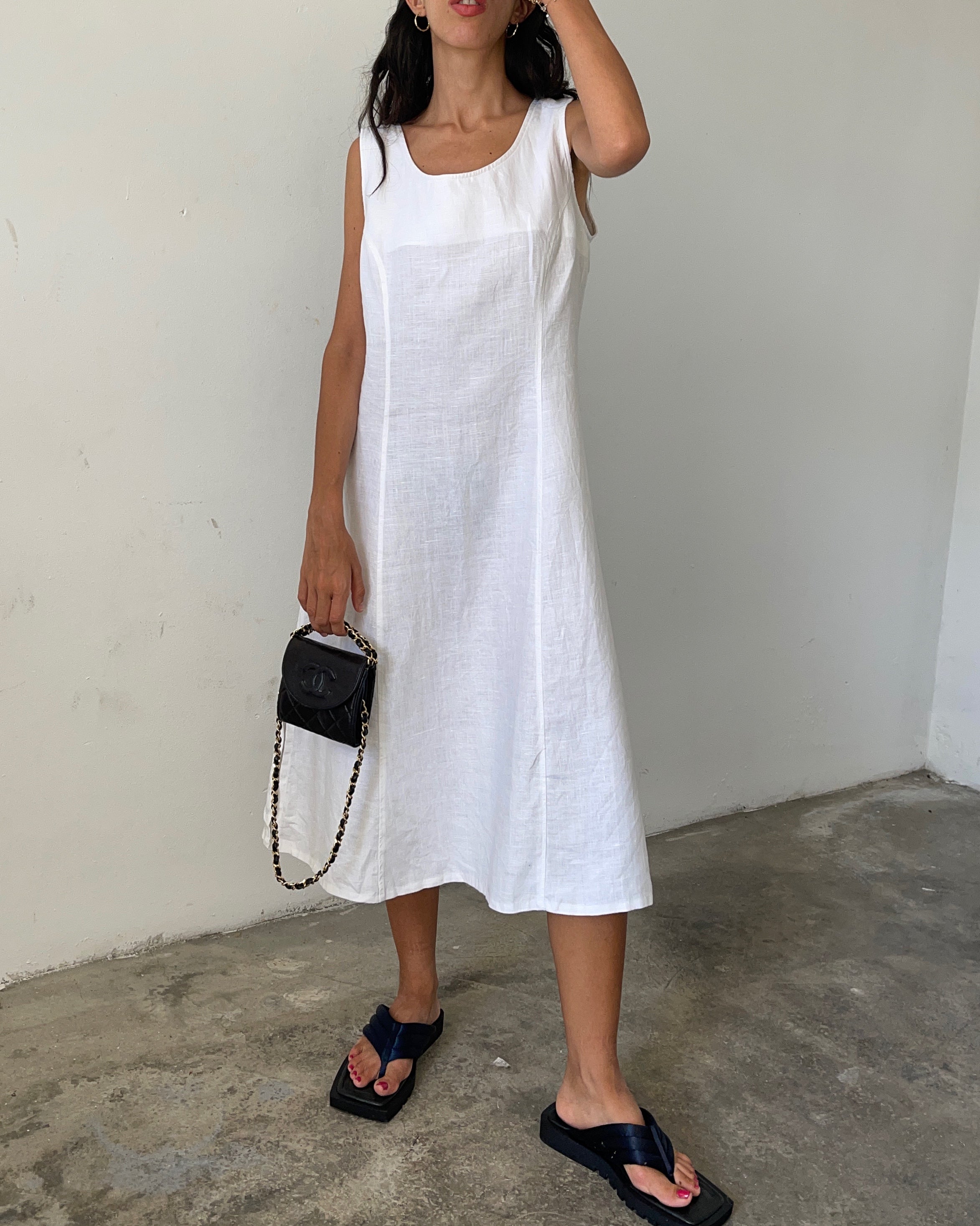 100 linen minimalistic dress