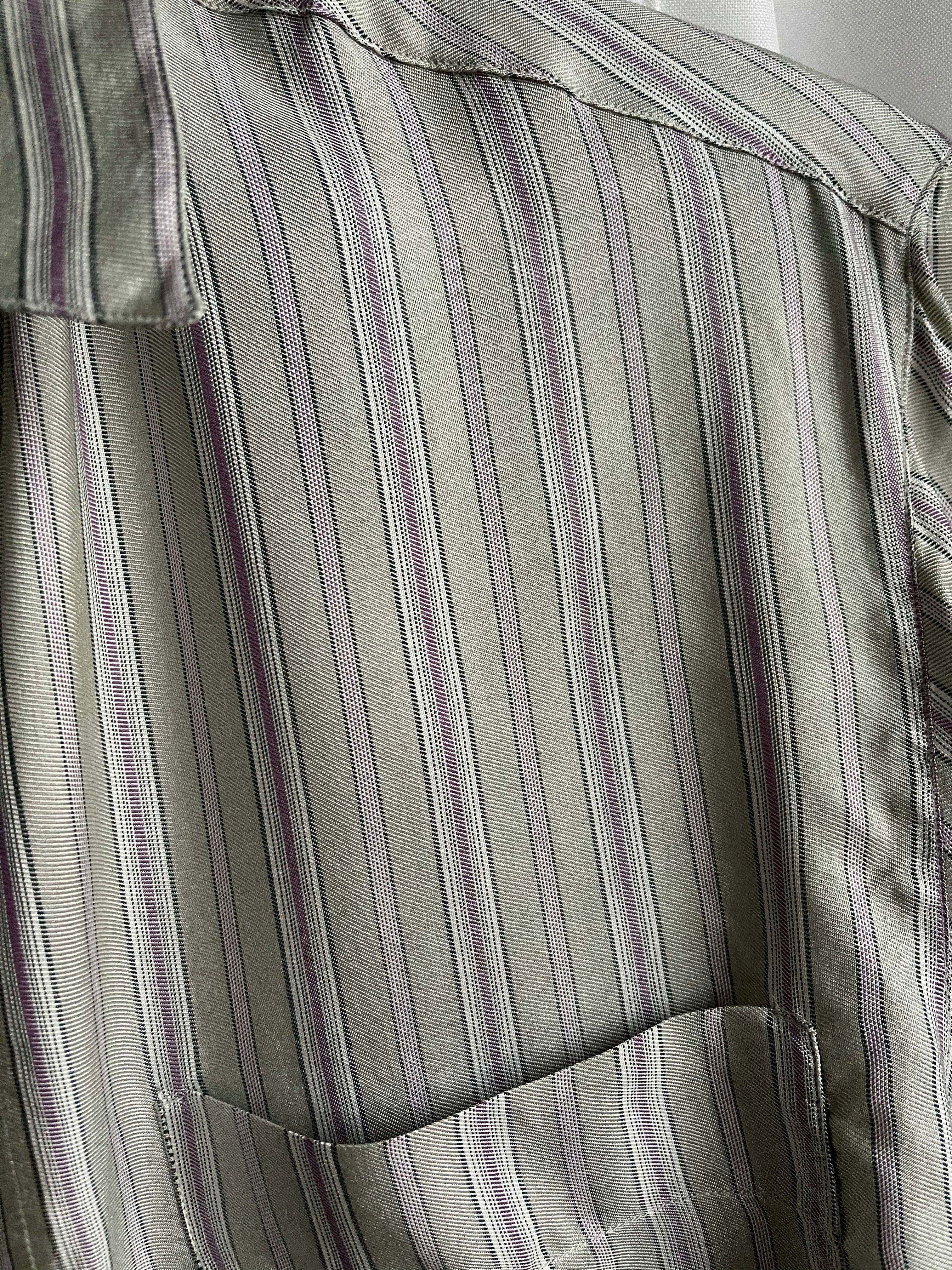 Camicia 100% seta stripes