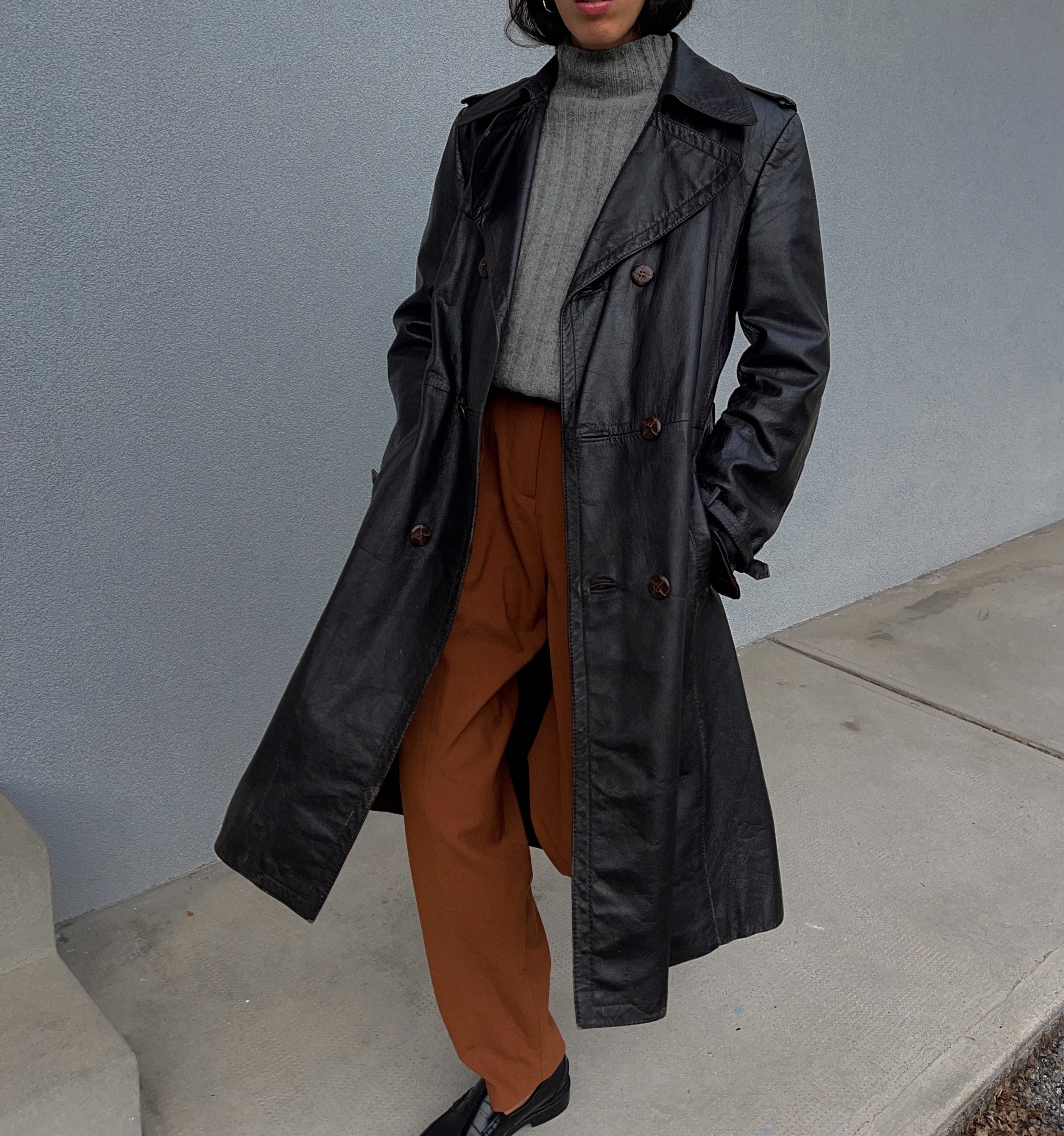 Brown chocolate trench