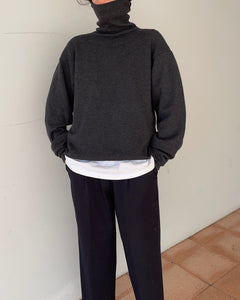 PULLOVER ‘maglione grigio over 100 Lana merino