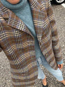 Wool checkered blazer