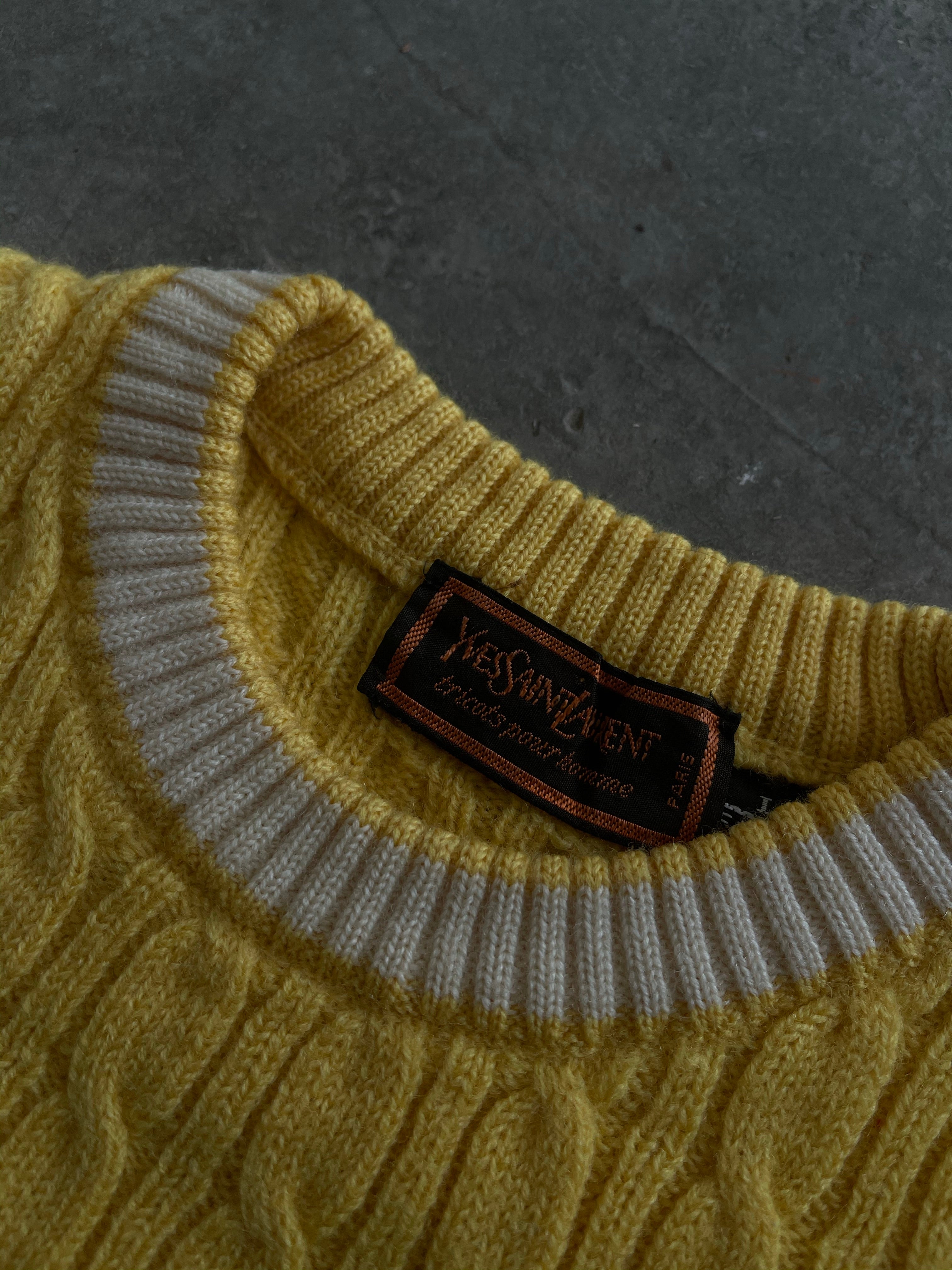 Ysl yellow wool vest