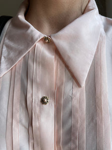 100% silk pink shirt