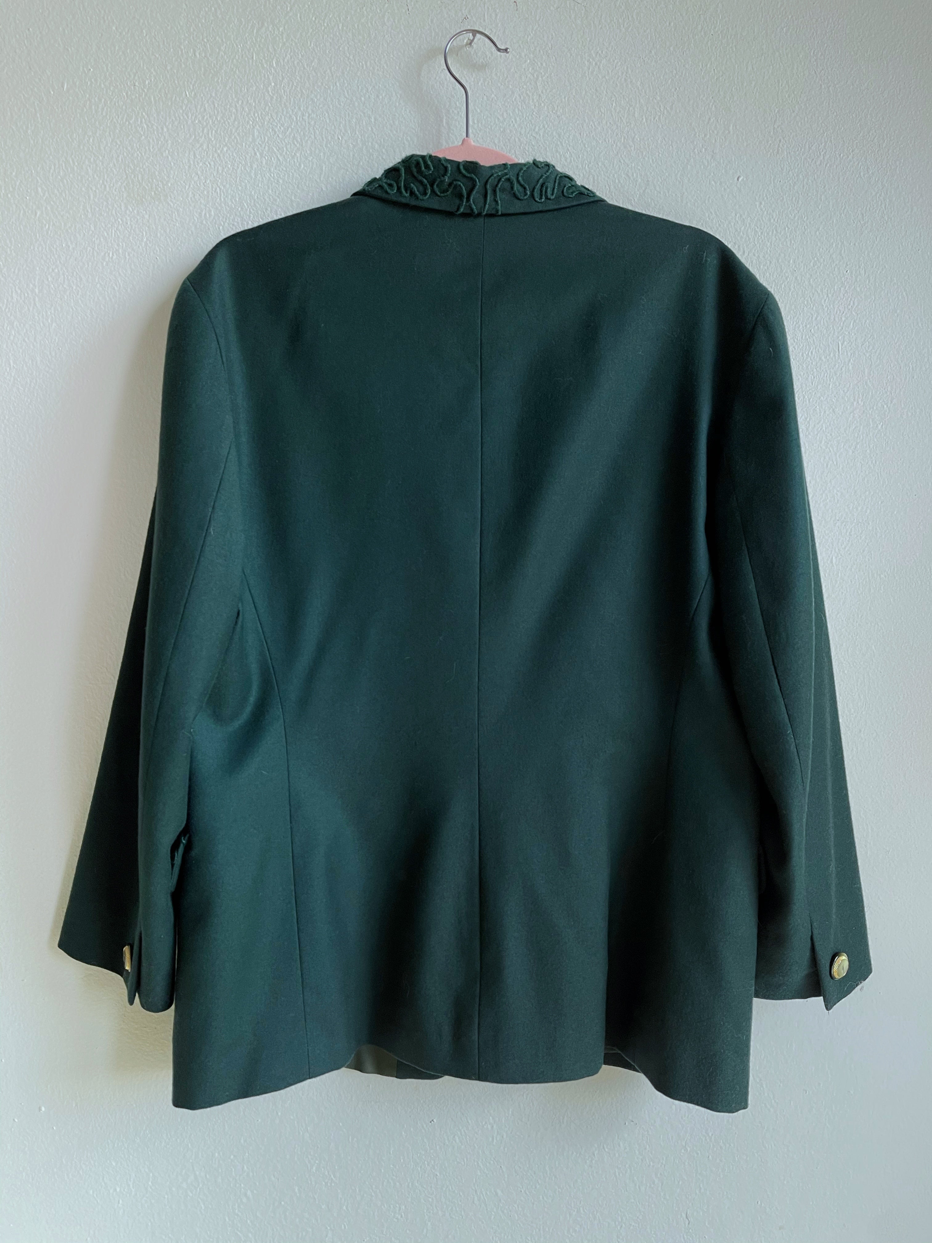 Green wool Balestra blazer