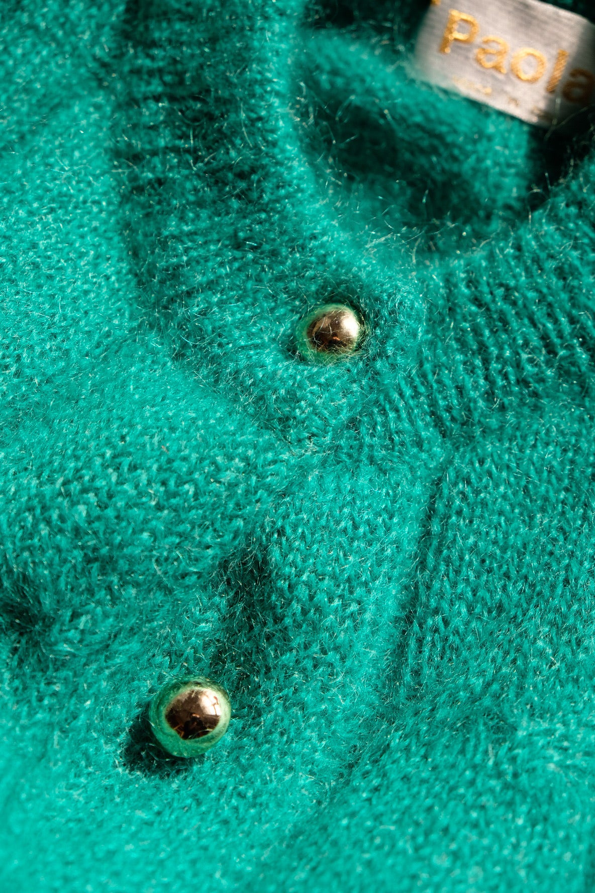 Green mohair cardigan