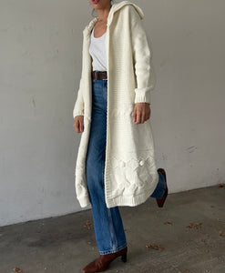 Wool blend maxi cardigan/ coat