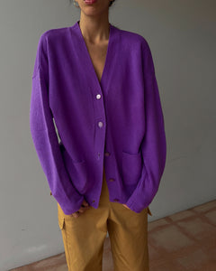 100 wool violet cardigan