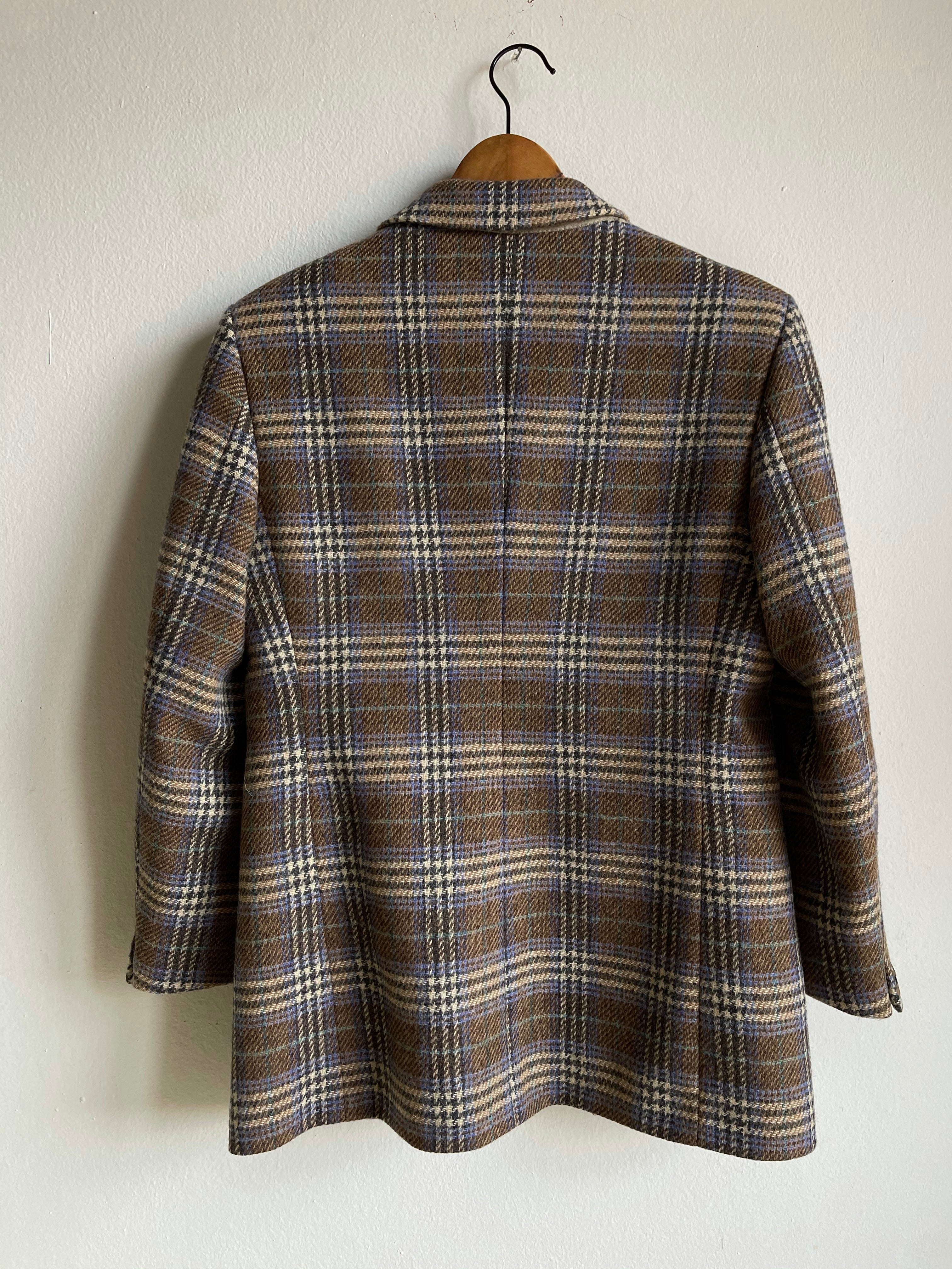 Wool checkered blazer