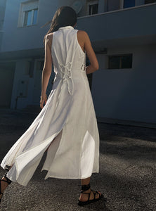 linen white dress
