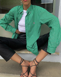 Ralph Lauren green stripes shirt
