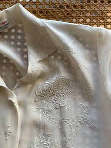 Hand embroided 100 silk shirt
